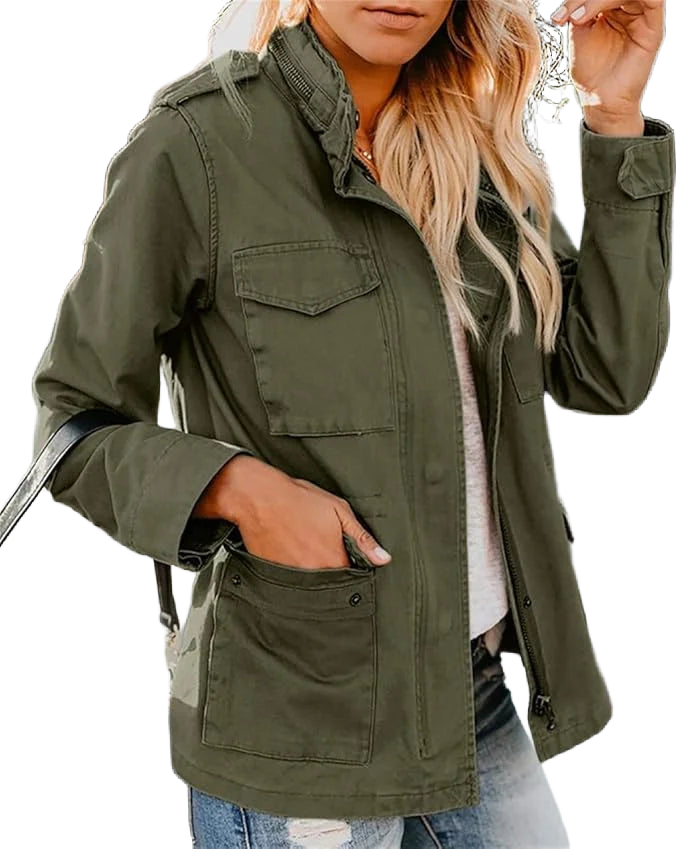 Damenjacke mit Reißverschluss und Taschen