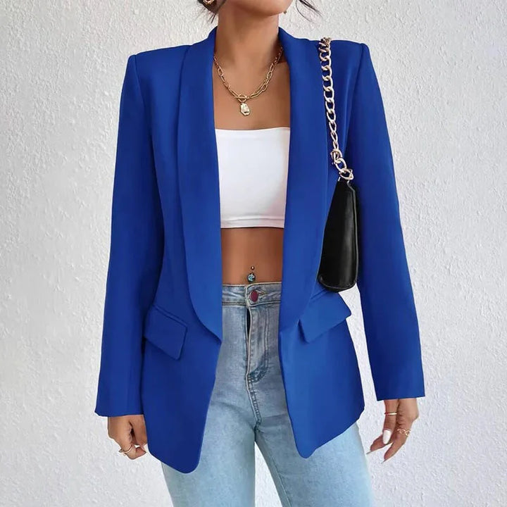 Formeller Damen Blazer mit Langarm und aufgesetzten Taschen