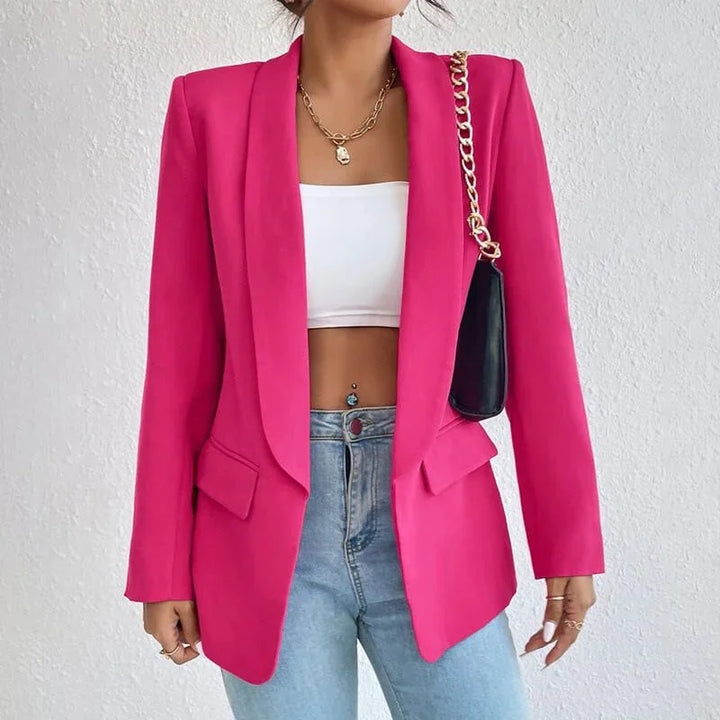 Formeller Damen Blazer mit Langarm und aufgesetzten Taschen