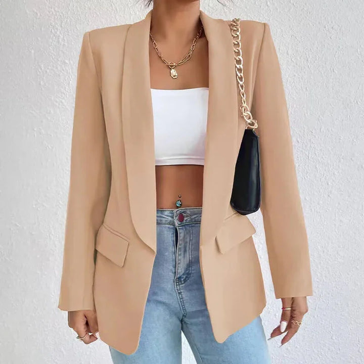 Formeller Damen Blazer mit Langarm und aufgesetzten Taschen