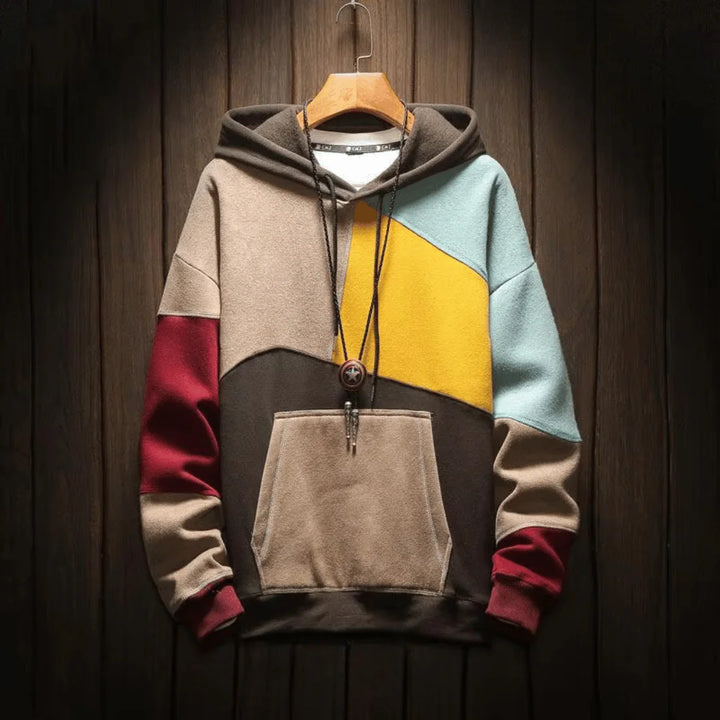 Damen Hoodie mit Farbblock-Design und Kängurutasche