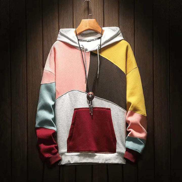 Damen Hoodie mit Farbblock-Design und Kängurutasche