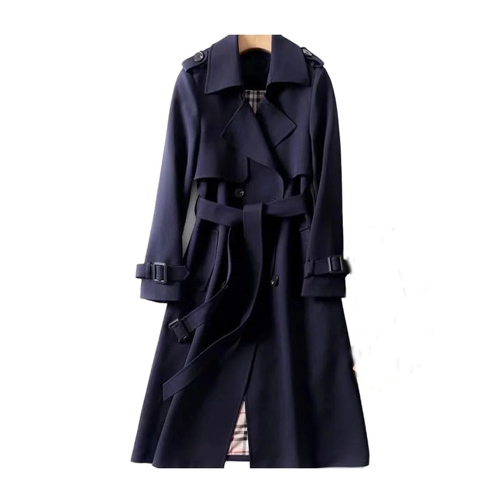 Klassischer Damen Trenchcoat mit Gürtel und Doppelkragen