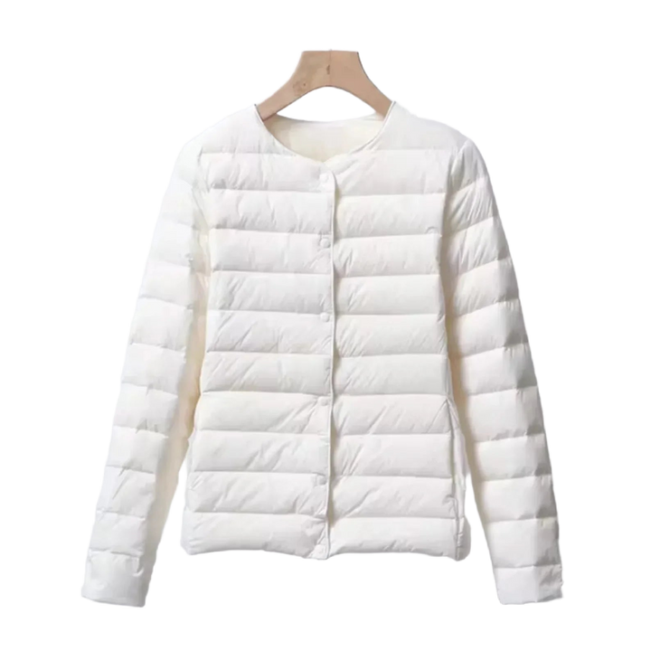 Leichte Damen Steppjacke mit Knopfleiste