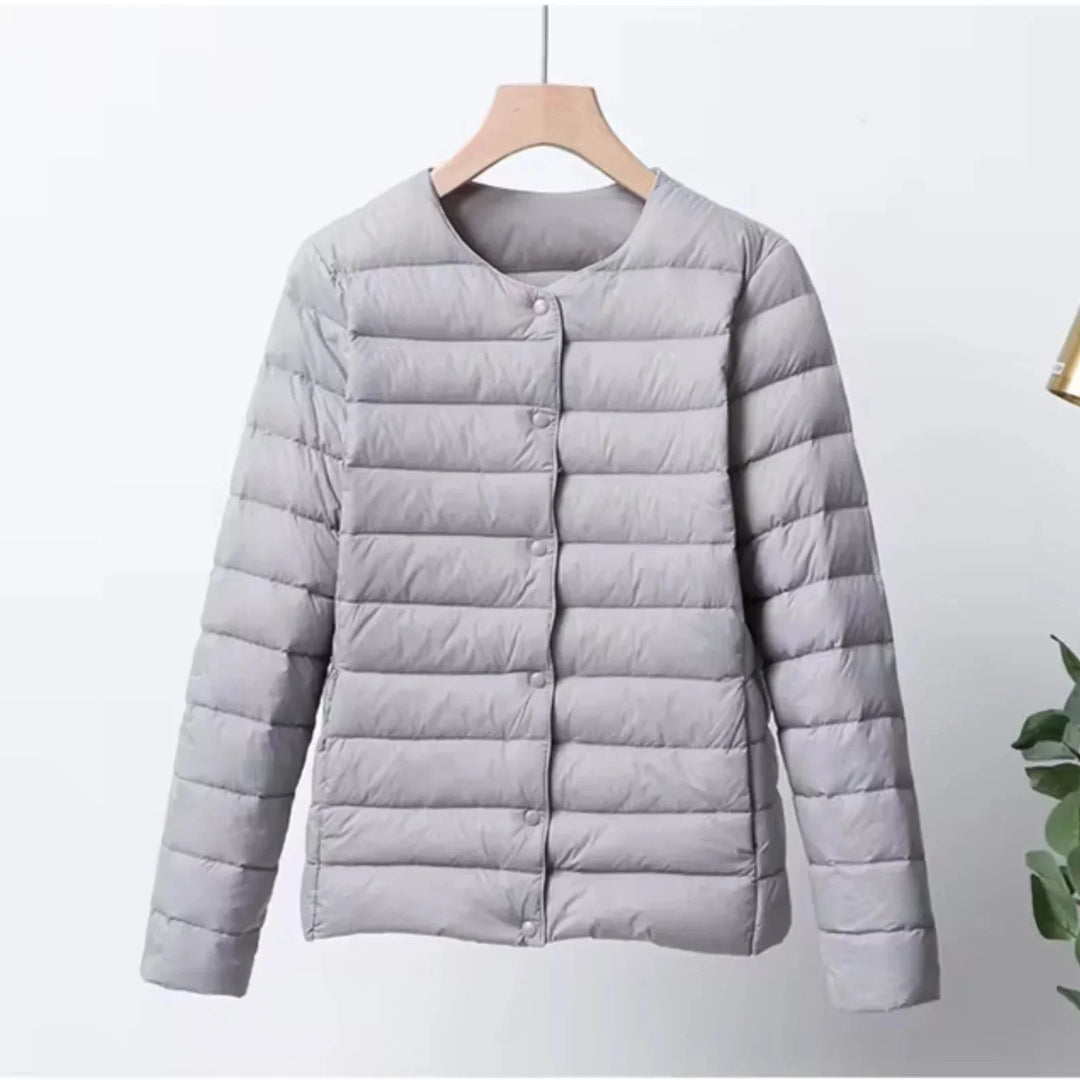 Leichte Damen-Steppjacke mit Knopfleiste
