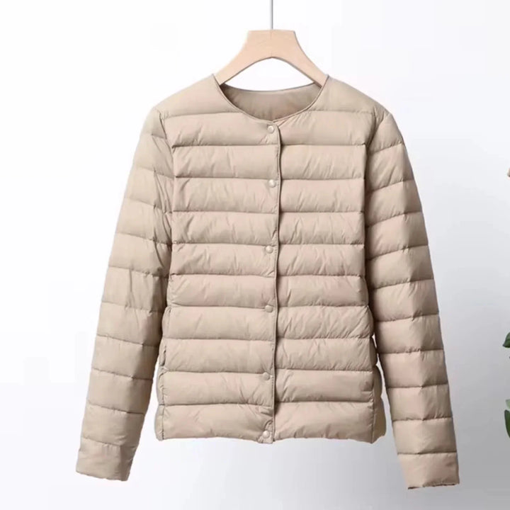Leichte Damen-Steppjacke mit Knopfleiste