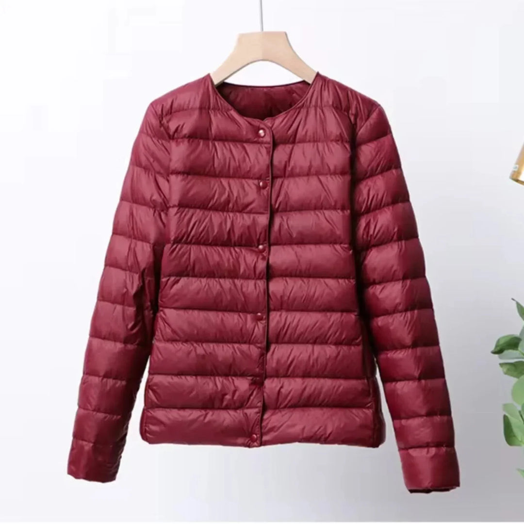 Leichte Damen-Steppjacke mit Knopfleiste