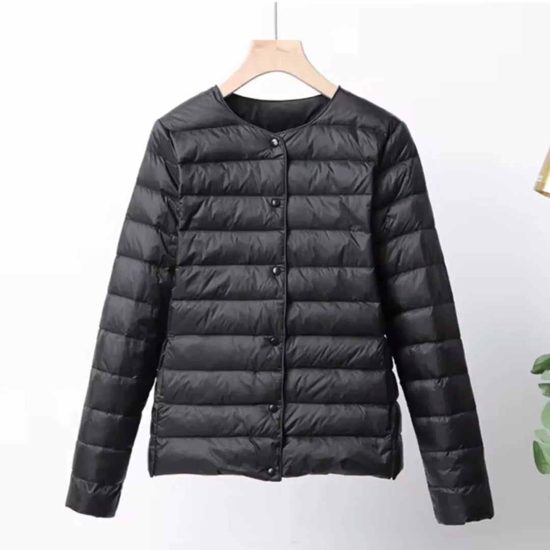 Leichte Damen-Steppjacke mit Knopfleiste