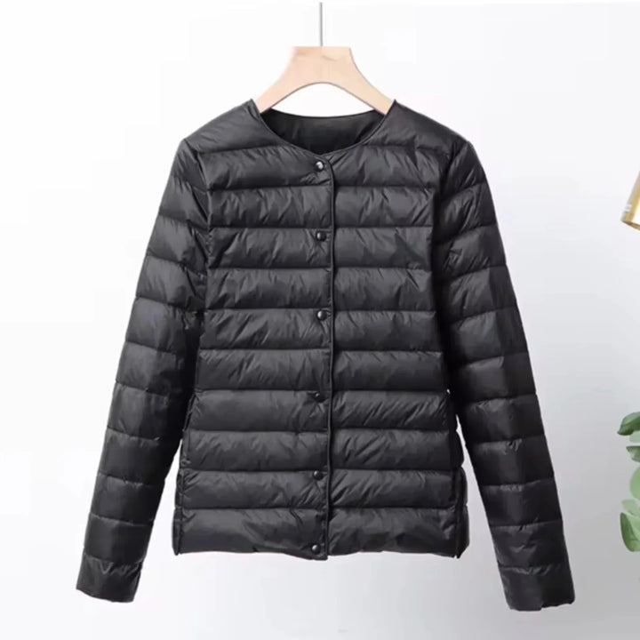 Leichte Damen-Steppjacke mit Knopfleiste
