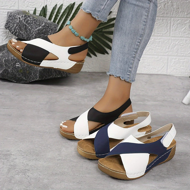 Orthopädische Damen Wandersandalen: Komfortables Design mit Klettverschluss für lange Spaziergänge, geeignet für…