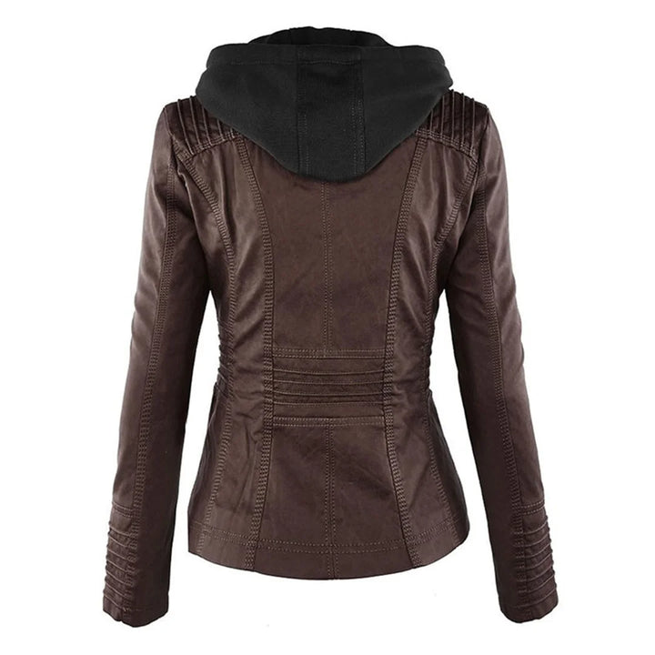 Damenjacke mit verstellbarer Kapuze und Reißverschlüssen